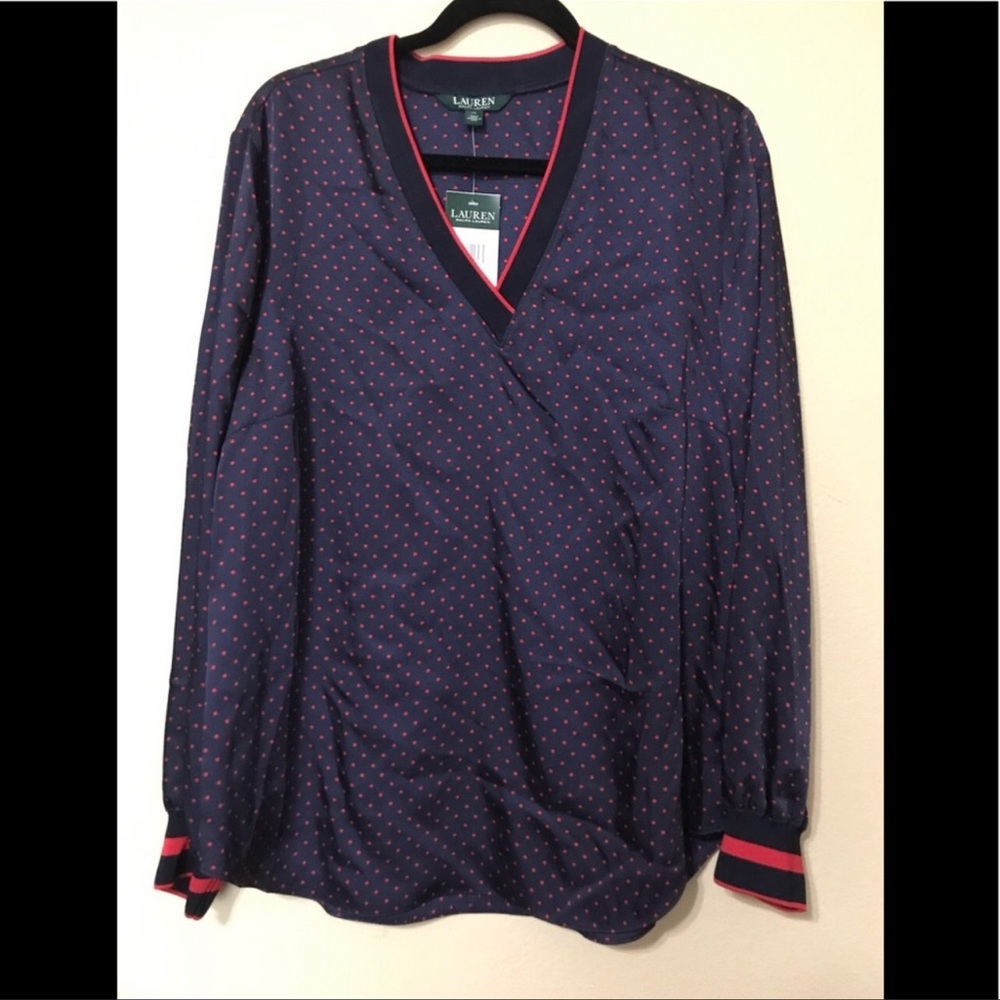 G - Ralph Lauren Silk Dotted Blouse